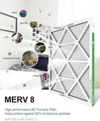 20x24x1 Air Filter 6 Pack, Durable MERV 8 Pleated Home HVAC AC Furnace Filters, Lightweight Compact Air Conditioner Filter Replacement