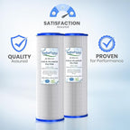 10in Ice Bath Chiller Filters 20 Micron 10" x 2.5" Water Filter Replacement Cartridge – Fits Ice Pod Cold Plunge Water Chiller, Cold Plunge Filters, Water Filter for Cold Plunge (6)