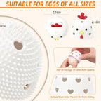 Egg Brush Cleaner, Egg Scrubber Tool for Fresh Eggs, Egg Washer Cleaner Scrubber, Easter Gifts Creative Chicken Shape Egg Wash Brush Silicone Washing Egg Tool - White - Yellow Mouth