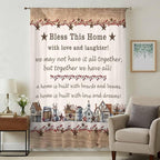 Farmhouse Sheer Curtains 96 Inch Length Country Star Barn Berry Brown Wood Plank Chiffon Curtain for Bedroom Living Room Light Filtering Rod Pocket Window Treatments Voile Curtains Drapes for Dining
