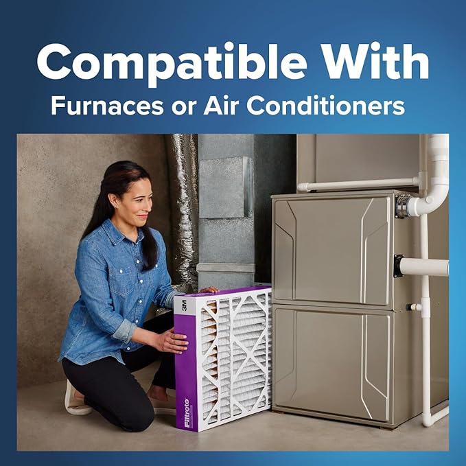 Filtrete 20x20x4 AC Furnace Air Filter, MPR 1550, MERV 12, Fits Honeywell, CERTIFIED Asthma & Allergy Friendly, Electrostatic Air Cleaning Filter, 2-Pack (Actual Size 19.88x19.88x4.31 in)
