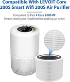 Core 200S Replacement Filter Compatible with LEVOIT Core 200S Smart WiFi Air Purifier, Fit for Levoit Core 200s Replacement Filter, 3Pack 3-Stage H13 Grade True HEPA Filter, Replace Core 200S-RF