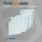 Filters Fast 18x20x1 Air Filter Merv 13, 1" AC Furnace Air Filters, Made in the USA, Actual Size: 17.75" x 19.75" x 0.75”, 6 Pack