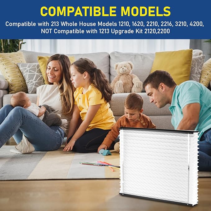 2Pack 213 Replacement Filter Compatible with AprilAire Size: 20x25x4 Whole House Air Purifiers model:1210, 1620, 2210, 2216, 3210, 4200, MERV 13