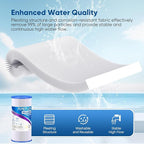 PUREPLUS 20 Micron 10" x 4.5" Whole House Pleated Sediment Filter for Well Water, Replacement Cartridge for GE FXHSC, Culligan R50-BBSA, Pentek R50-BB, DuPont WFHDC3001, W50PEHD, GXWH40L, 2Pack