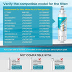 ICEPURE Alkaline ADQ36006101 Refrigerator Water Filter and Air Filter Replacement for LG LT700P, Kenmore Elite 46-9690, FML-3, ADQ36006102, RWF1052, CLCH106, RWF1200A, LFX28968ST, Enhances PH, 4Combo