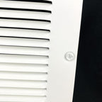 [2 Pack] Fits 24x6 Duct Opening | Steel Return Air Grille by Handua | Vent Cover Grill for Sidewall and Ceiling | White | HVAC Cold Air Intake Grille | Outer Dimensions: 25.75"W X 7.75"