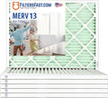 Filters Fast 10x10x1 Air Filter Merv 13, 1" AC Furnace Air Conditioner Filters, Made in the USA, Actual Size: 9.75" x 9.75" x 0.75, 6 Pack