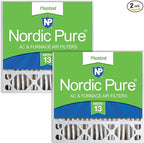 Nordic Pure 20x20x5 (Actual Size: 19 5/8 x 19 7/8 x 4 3/8) Honeywell/Lennox Replacement MERV 13 Air Filters 2 Pack