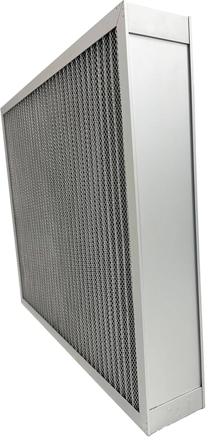 Washable Air Filter(25" x 20" x 4" MERV 5), Aluminum Electrostatic Air Filter for Furnace and Central Air Conditioner (Actual Size: 24.7" x 19.7" x 3.6")