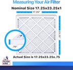 Filter King 17.25x23.25x1 Air Filter | 12-PACK | MERV 8 HVAC Pleated A/C Furnace Filters | MADE IN USA | Actual Size: 17.25 x 23.25 x .75"