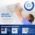 BNX TruFilter 10x30x1 Air Filter MERV 13 (4-Pack) - MADE IN USA - Electrostatic Pleated Air Conditioner HVAC AC Furnace Filters for Allergies, Pollen, Mold, Bacteria, Smoke, Allergen, MPR 1900 FPR 10