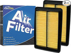 2-Pack Engine Air Filter Fits for ROGUE(2014-2020),ROGUE Sport (2017-2022),Qashqai (2017-2021) Air Filter Replacement 165464BA1A,XA10423,CA11858 Car Accessories