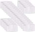 50Pieces PM - 2.5 Anti Dust Activated Carbon Filter 5 Layers Replaceable Anti Haze Filters for Respirator