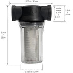 Water Pump Strainer Filter Inlet for High Pressure Washer, Sediment Filter Attachment, 80 Mesh Screen(3/4“ 80Mesh)