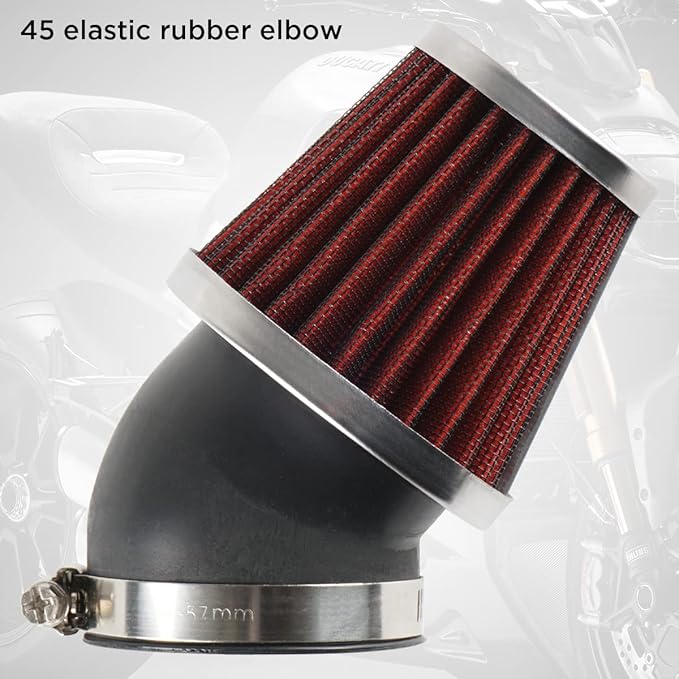 Evermotor Motorcycle Air Filter, 45mm 46mm 47mm Vent Cleaner for 50cc 70cc 90cc 110cc 125cc 150cc Scooter,Quad Bike,GY6