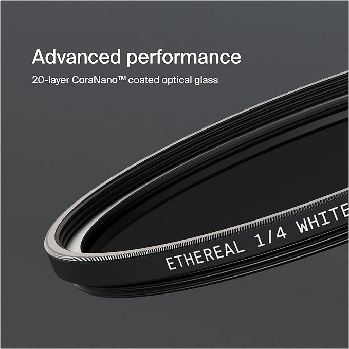 Urth 67mm Ethereal White Mist ¼ Diffusion Lens Filter (Plus+) - Cinematic Effect, 20-Layer Nano-Coated Light Dispersing Particles