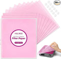 200 Sheets Nail Dust Collector Filter Paper, Disposable Nail Dust Filters for Most Finger Dust Collector Machine, Nail Vacuum for Fingernail Salon Spa Tech Supplies & Accessories (Pink, M)