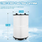 27002-0100S Pool Fliter Cartridges Replacement Compatible with Sta-rite 27002-0100S Pool PLM100 and System 2 Modular Media and Spa D.E. Filter, with Air Bleed Assembly, 100 sq.ft