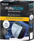 PureFlow HEPA Cabin Air Filter PC4068HX | Fits 2011-2019 Ford Explorer, 2009-2019 Taurus, Flex, 2019-2023 Chevrolet Aveo, 2013-2019 Ford Police Interceptor Utility, 2010-2016 Lincoln MKS