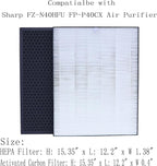 FP-P40CX Replacement Filter Compatible with Sharp FZ-N40HFU Air Purifier Replacement Filter, Replace Part# FZR45HFU, FZ-C46DFU FZ-N60HFU air Filter & Activated Carbon Filter