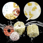 Aquarium Filter Media: 12-in-1 Bio Balls & Ceramic Rings Kit (1000g) for Fish Tank or Pond - Includes Zippered Mesh Bag
