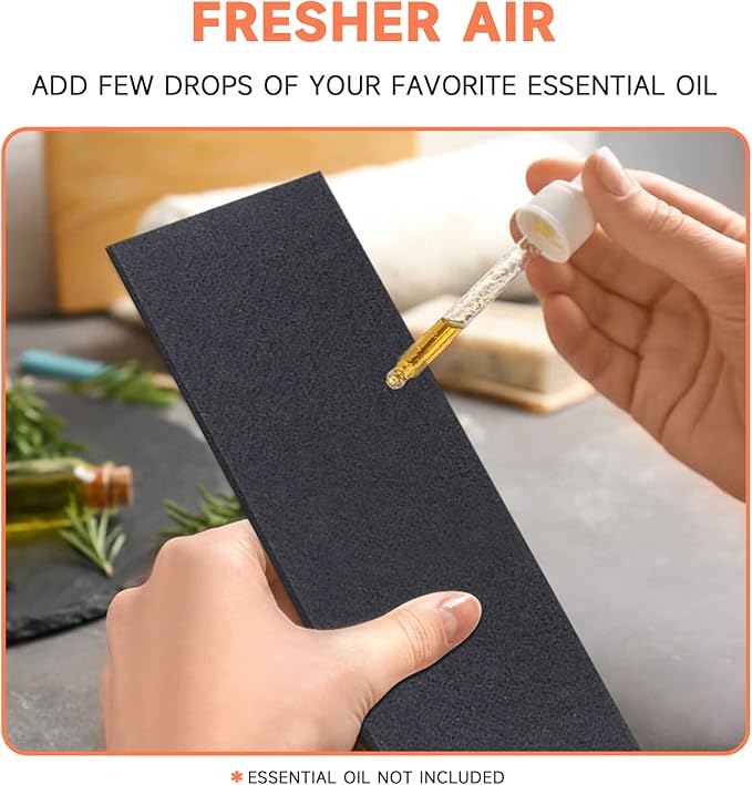 4x10 Inch Air Vent Filters Activated Charcoal Carbon, Thickened Filter Premium Floor Pre-Filter Work in Indoor Home Purifier, Air Conditioner 4" x 10" 6-Pack (Black) ULTRA GREEN
