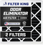 Filter King 16x20x5 Air Filter Carbon Odor Eliminator (MPR 700) Dust Defense (2-Pack), Pleated HVAC AC Furnace Filters for FC100A1003, Lennox X0592 (Actual Size: 15.5 x 19.88 x 4.25)