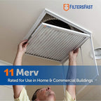 Filters Fast 28x30x2 Pleated Air Filter Merv 11, 2 inch AC Furnace Air Filters, Made in the USA, Actual Size 27.5x29.5x1.75, 6 Pack