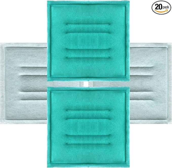 Paint Spray Booth Tacky Intake Filter Pad 16" x 25"(20/case) in Spray Booth Filter with Wire Support Internal Frame