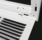 HVAC Premium 34 x 8 Duct Opening Steel Return Air Filter Grille, for 1-inch Filter, Removable Door, Flat Stamped HVAC Vent Cover Grille, Outer Dimensions 36.5 x 10.5