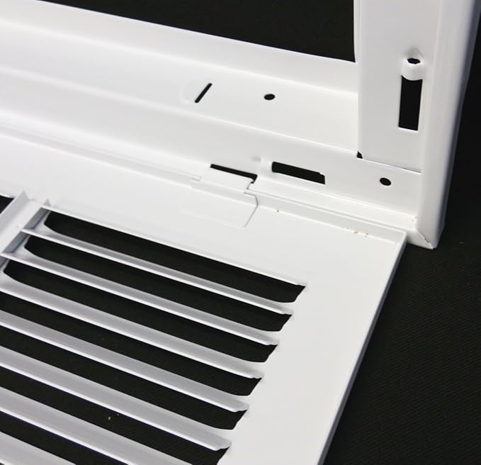 HVAC Premium 25 x 14 Duct Opening Steel Return Air Filter Grille, for 1-inch Filter, Removable Door, Flat Stamped HVAC Vent Cover Grille, Outer Dimensions 27.5 x 16.5