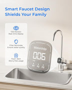 [ Dual Flow] Waterdrop X8-PRO Reverse Osmosis Water Filter, NSF/ANSI 42&58&372 Certified, 800 GPD Tankless Reverse Osmosis System, 9-Stage RO Water Filtration System, Smart Faucet, BPA Free