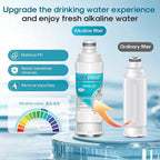 ICEPURE Alkaline DA97-17376B Refrigerator Water Filter Replacement for Samsung HAF-QIN/EXP, DA97-08006C, WD-F45, WS645A RS27T5200SR RS22T5201SR RF28R7201SR RF32CG5400SR RF23M8070SG, Enhances PH, 2Pack