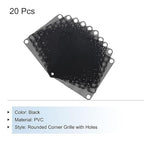 MECCANIXITY 20PCS PC Dust Filter, 70mmx70mm PVC Computer Case Cooler Dustproof Mesh Cover Fan Grills for Computer Chassis Speaker, Black