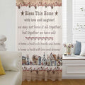 Farmhouse Sheer Curtains 45 Inch Length Country Star Barn Berry Brown Wood Plank Chiffon Curtain for Bedroom Living Room Light Filtering Rod Pocket Window Treatments Voile Curtains Drapes for Kitchen