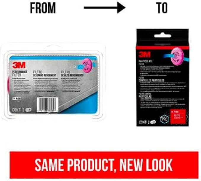 3M P100 Performance Filter 2091, 2 Pairs, Use With Any 3M Bayonet Mount Respirator, NIOSH-APPROVED P100 Filters, For Removal Of Mold, Lead Paint, & Working With Fiberglass Insulation (2091P2-DC)