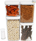 Vacuum Sealed Food Storage Containers with Pump – Airtight, Keeps Food Fresh, Prevents Bacteria – Ideal for Grains, Coffee, Snacks & dog food storage container(4-Piece Set)