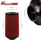 RYANSTAR RACING 76mm 3" High Flow Round Tapered Cone Cool Air Filter Cleaner with Top Filter Design Long 270mm tall