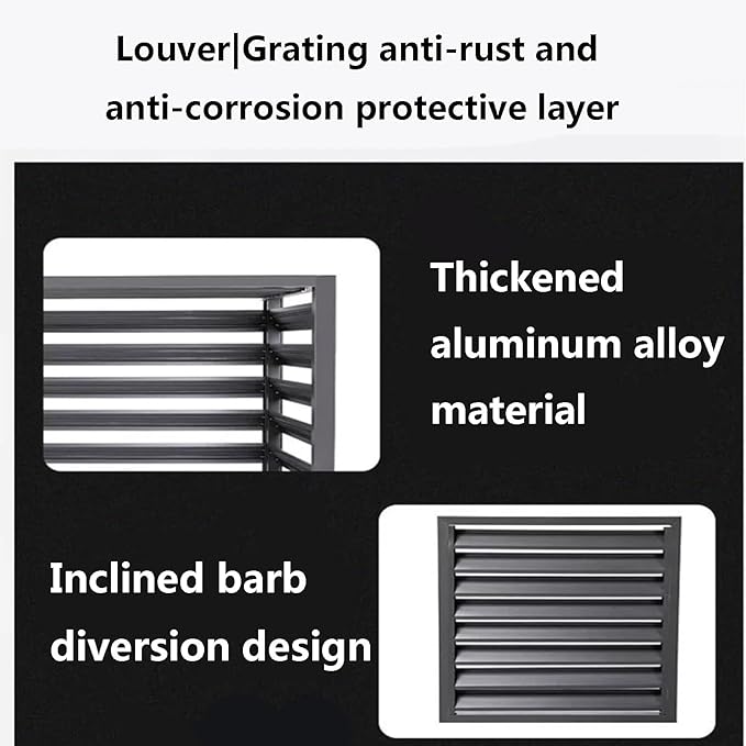Aluminum Outdoor Condenser Protective Cover, freestanding Enclosure to Cover Garbage Or Ac Units, beautiful and durable appearance, suitable for gardens, balconies, walls, courtyards ( Color : THREE-B