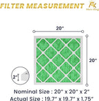 MervKing 20x20x2 Air Filter Actual Size: 19.7" x 19.7" x 1.75" MERV 13 MPR 1500-1900 | MADE IN USA | 12-Pack | Pleated HVAC AC Furnace Replacement