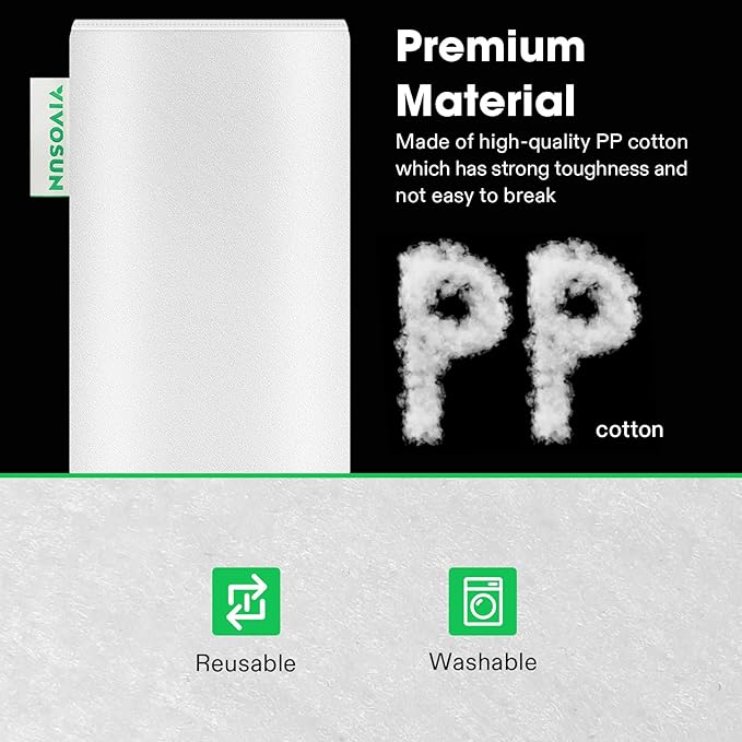 VIVOSUN 4 Inch Prefilter for 4" Carbon Filter, White, 9.84" Long