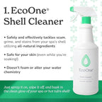 Deep Clean Kit by EcoOne | Comes with Spa & Hot Tub Filter Cleaner, Pipe Cleaner, Hot Tub Shell Cleaner, & Filter Boost | All-Natural, Chlorine-Free, & Fragrance-Free Spa Cleaners | Deeply Cleans