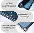 Curtain Patio Enclosure with Zippe, Heavy Duty PVC Transparent Tarpaulin Side Panels, Outdoor Clear Tarp Curtains for Porch, Pergola, Gazebo, Balcony, Patio(4x5m)