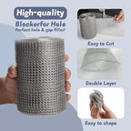 5" X 30 ft 304 Stainless Steel Mesh, Wire Mesh for Rodent, Hole Fill Fabric Gap Blocker, Double Layer Metal Mesh Roll, Flexible Stretchy for Garden House and DIY (A-5" X 30 ft)