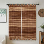 Brown Western Living Room Curtains 84 Inch Length, Window Curtains Tab Top, Vintage Farmhouse Wood Barn Door Light Filtering Window Treatments Drapes 52"x84" 2 Panel