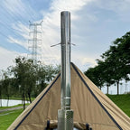 SoloWilder Wood Stove Pipe 2.36" Spark Arrestor Stovepipe Rain Cap Stainless Steel Chimney Tube Filter Screen