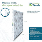20x20x1 Air Filters | AirPurete AP-3M20201 HVAC AC Furnace Air Filters | Actual Size: 19.50" x 19.50" x 0.75" | MERV 8, MPR 600 (Pack of 12)