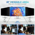 Magnetic 23.8 Inch Privacy Screen for Computer Monitor 16:9 Aspect Ratio, Hanging Removable Anti-Blue/Glare Protector Film, Anti Spy Desktop Security Private Filter 23.8in