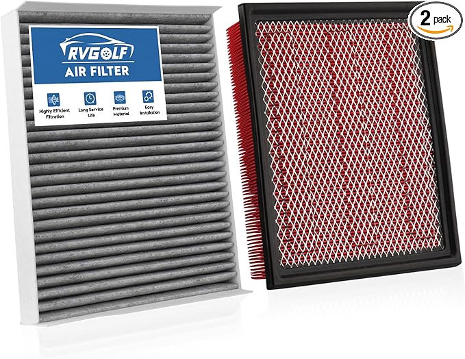 Engine+Cabin Air Filters Fit for Ford Expedition 2018-2025 2026, F-150 2015-2025 2026, Lincoln Navigator 2018-2026 Engine Air Filter Replacement Cabin Air Filter Accessories# CF12150 CA10262
